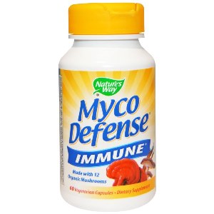 Myco Defense from Nature's Way contains various medicinal mushroom extracts to boost immune health, energy levels, and support the liver & kidney..